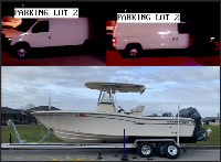 stolen boat and suspect vehicle